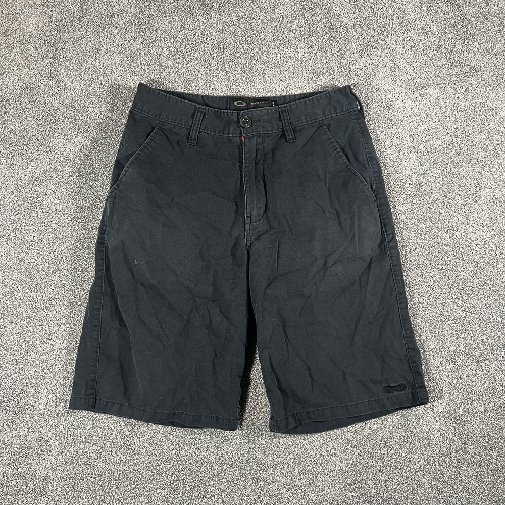 Oakley Mens Shorts Size 30 Black Regular Fit Casual Chino Outdoor Golf Cotton